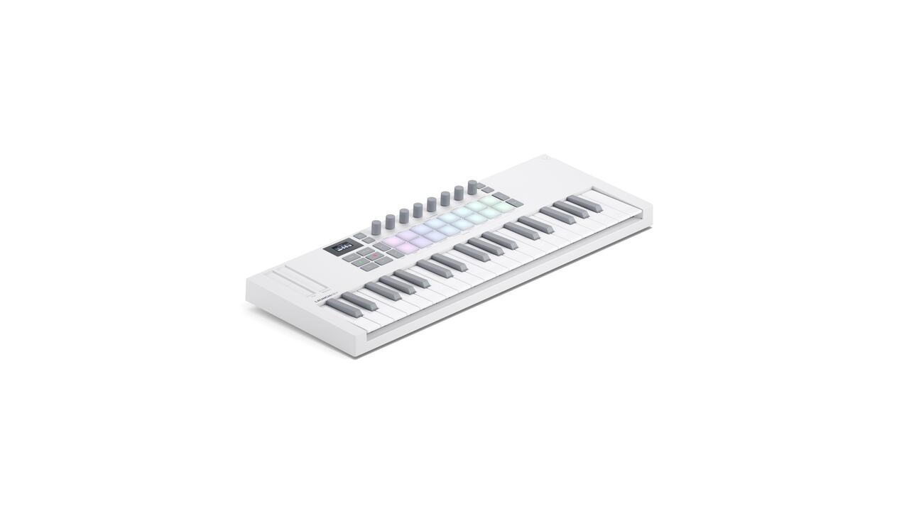 Novation Launchkey Mini 37 MK4 MIDI Keyboard & Controller in White